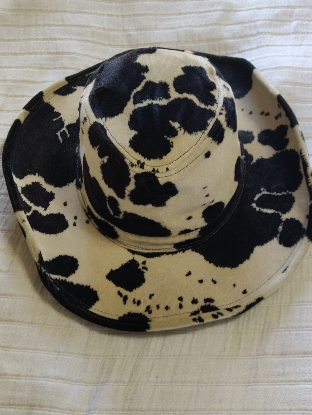Stetson Cow Print Cowboy Hat Vintage Union Made Medium